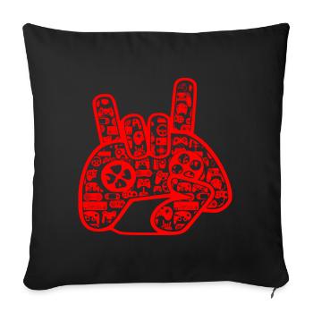 gamerr - Housse de coussin décorative 45 x 45 cm - noir - Devant