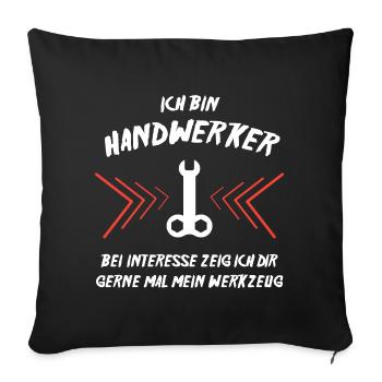 Werkzeug - Sofakissenbezug 45 x 45 cm - Schwarz - Vorne