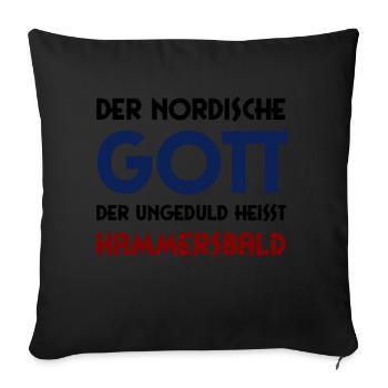 Dieu de l’impatience - Hammersbald - Housse de coussin décorative 45 x 45 cm - noir - Devant
