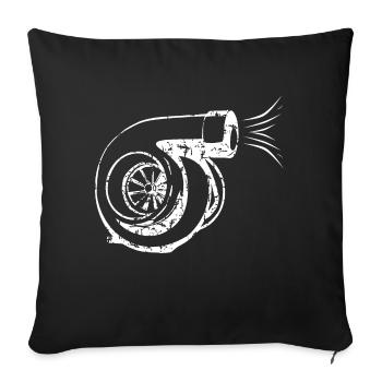 Turbolader - Tuning - Sofakissenbezug 45 x 45 cm - Schwarz - Vorne