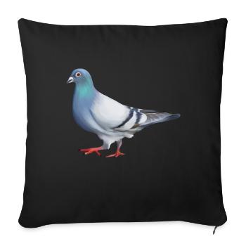 PIGEON - Sofa pillowcase 17,3'' x 17,3'' (45 x 45 cm) - black - Front