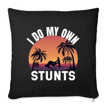 I Do My Own Stunts - Tropical Waterski - Sofa pillowcase 17,3'' x 17,3'' (45 x 45 cm) - black - Front