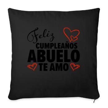 Geburtstag Opa Spanien Te Amo Baby Geschenk - Sofakissenbezug 45 x 45 cm - Schwarz - Vorne