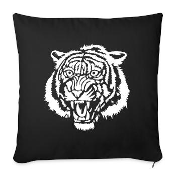 White tiger graffiti - Sofa pillowcase 17,3'' x 17,3'' (45 x 45 cm) - black - Front