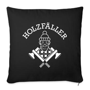 Holzfäller Axt Bärte Männer Symbol Logo icon - Sofakissenbezug 45 x 45 cm - Schwarz - Vorne