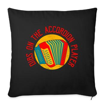 Dibs On The Accordion Player Polka Music - Sofakissenbezug 45 x 45 cm - Schwarz - Vorne