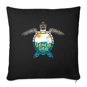 Ocean Sublimation - Sofa pillowcase 17,3'' x 17,3'' (45 x 45 cm) - black - Front