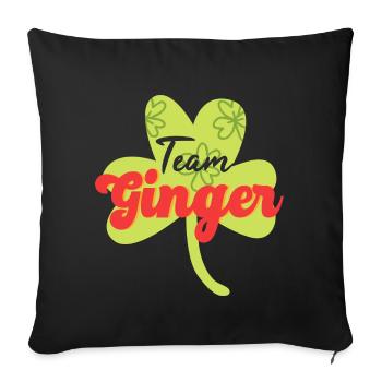 Team Ginger Redhead Irish Red Orange Hair Haired - Sofa pillowcase 17,3'' x 17,3'' (45 x 45 cm) - black - Front