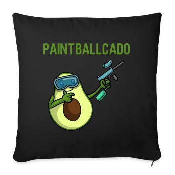 Paintball - Sofa pillowcase 17,3'' x 17,3'' (45 x 45 cm) - black - Front