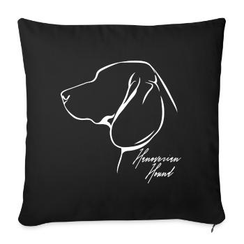 HANOVERIAN HOUND Profil Chiens Wilsigns - Housse de coussin décorative 45 x 45 cm - noir - Devant