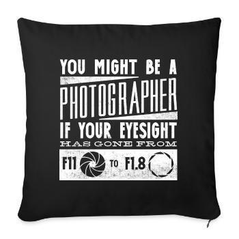 Photographie Vous pourriez être un photographe - Housse de coussin décorative 45 x 45 cm - noir - Devant