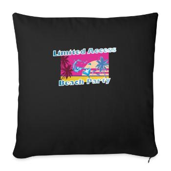 Cooles Party Shirt Sommer Strand Urlaub Geschenk - Sofakissenbezug 45 x 45 cm - Schwarz - Vorne