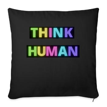 Think Human - Sofakissenbezug 45 x 45 cm - Schwarz - Vorne
