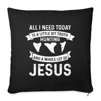 Fossil Archaeology Design Fossils Fossil Hunters - Sofa pillowcase 17,3'' x 17,3'' (45 x 45 cm) - black - Front