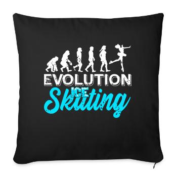 Awesome Vintage Evolution Of Ice Skating - Sofakissenbezug 45 x 45 cm - Schwarz - Vorne