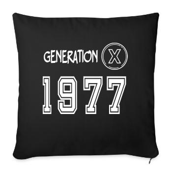 Génération X 1977 - Housse de coussin décorative 45 x 45 cm - noir - Devant