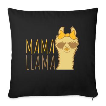 Lunettes de soleil Mrs Mama Llama - Housse de coussin décorative 45 x 45 cm - noir - Devant