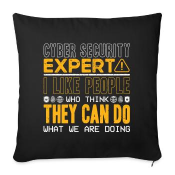 Cyber Security Professional Expert Ethical Hacker - Sofakissenbezug 45 x 45 cm - Schwarz - Vorne
