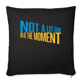 Not much going on - Sofa pillowcase 17,3'' x 17,3'' (45 x 45 cm) - black - Front