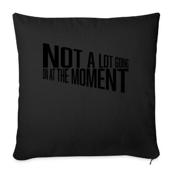 Not much going on - Sofa pillowcase 17,3'' x 17,3'' (45 x 45 cm) - black - Front