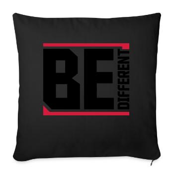 Be different Logo Design - Sofa pillowcase 17,3'' x 17,3'' (45 x 45 cm) - black - Front