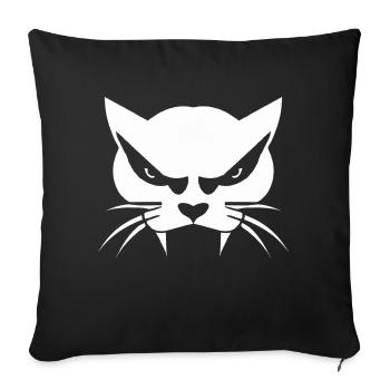 Bad Cat - Sofa pillowcase 17,3'' x 17,3'' (45 x 45 cm) - black - Front