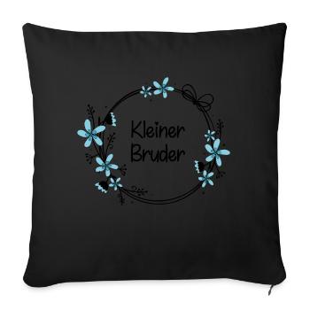 Kleiner Bruder - Sofakissenbezug 45 x 45 cm - Schwarz - Vorne