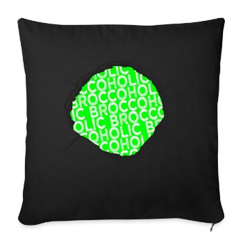 légume végétarien bday blagues repas végétalien - Housse de coussin décorative 45 x 45 cm - noir - Devant