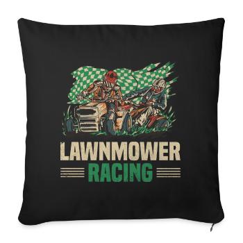 Tondeuse à gazon Racing Vintage Lawn Mower Race - Housse de coussin décorative 45 x 45 cm - noir - Devant