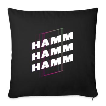 Hamm Germany City Font Skyline Home - Sofa pillowcase 17,3'' x 17,3'' (45 x 45 cm) - black - Front