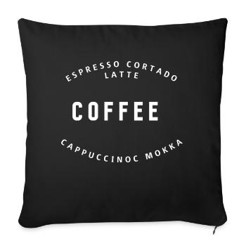I Love Coffee - Sofakissenbezug 45 x 45 cm - Schwarz - Vorne