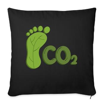 Protection du climat empreinte écologique Conservation de la nature - Housse de coussin décorative 45 x 45 cm - noir - Devant