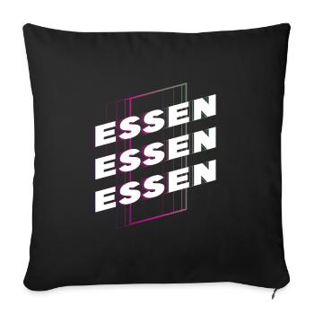 Essen Deutschland Stadt Schrift Skyline Heimat - Sofakissenbezug 45 x 45 cm - Schwarz - Vorne