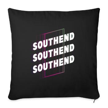 Southend England UK City Font Skyline Home - Sofa pillowcase 17,3'' x 17,3'' (45 x 45 cm) - black - Front