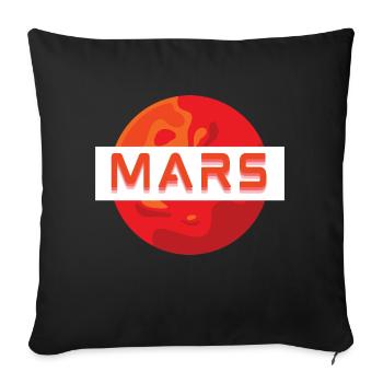 Mission MARS! - Sofa pillowcase 17,3'' x 17,3'' (45 x 45 cm) - black - Front