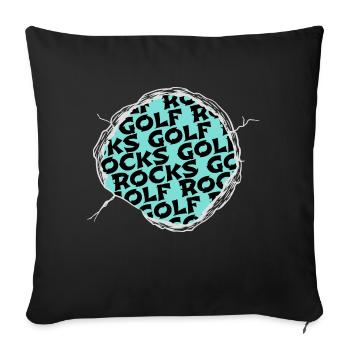 putter golfclothing golfduvet golfkids golfclock - Sofakissenbezug 45 x 45 cm - Schwarz - Vorne