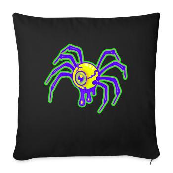 Halloween’s Eye - Yellow - Sofa pillowcase 17,3'' x 17,3'' (45 x 45 cm) - black - Front