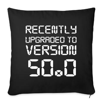 50th birthday. - Sofa pillowcase 17,3'' x 17,3'' (45 x 45 cm) - black - Front