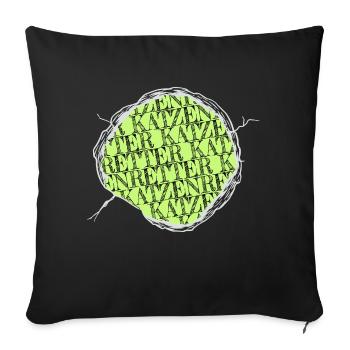 tierliebe kuh animal rights zitat fleischistmord - Sofakissenbezug 45 x 45 cm - Schwarz - Vorne