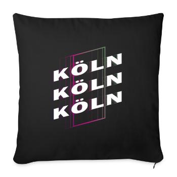 Cologne Allemagne City Font Skyline Accueil - Housse de coussin décorative 45 x 45 cm - noir - Devant