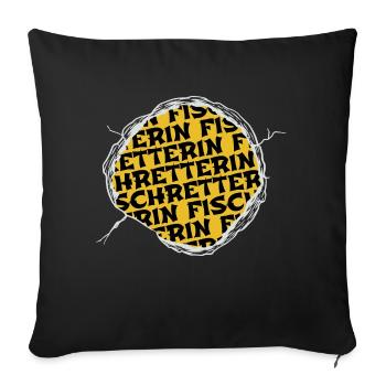 angler feierabend veganismus tier angeln - Sofakissenbezug 45 x 45 cm - Schwarz - Vorne