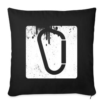 Quadrat - Wandern - (2) - Sofakissenbezug 45 x 45 cm - Schwarz - Vorne