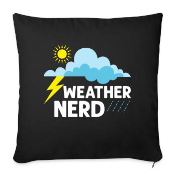 Weather Nerd Meteorology Meteorologist - Sofa pillowcase 17,3'' x 17,3'' (45 x 45 cm) - black - Front