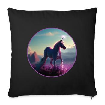 Unicorn - Sofa pillowcase 17,3'' x 17,3'' (45 x 45 cm) - black - Front