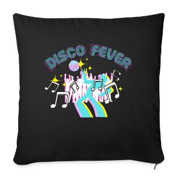 DISCO FEVER - Housse de coussin décorative 45 x 45 cm - noir - Devant