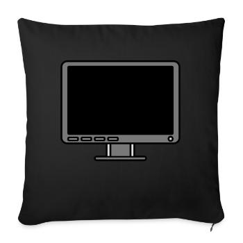 Icon Logo Computer Screen - Sofa pillowcase 17,3'' x 17,3'' (45 x 45 cm) - black - Front