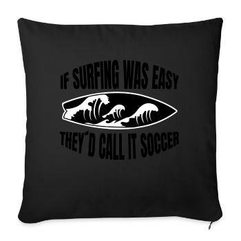 Surfer Surfer Planche de surf Moniteur de surf - Housse de coussin décorative 45 x 45 cm - noir - Devant