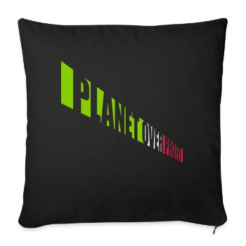 Planète sur le devis de profit - Housse de coussin décorative 45 x 45 cm - noir - Devant