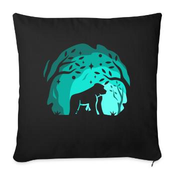 Gorilla Retro Vintage 80er Jahre Stil - Sofakissenbezug 45 x 45 cm - Schwarz - Vorne