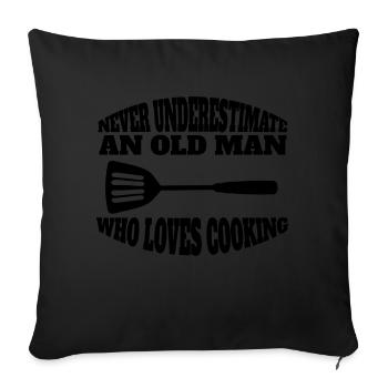 Cooking Funny Bakers Gift Hobby Chef Chef - Sofa pillowcase 17,3'' x 17,3'' (45 x 45 cm) - black - Front